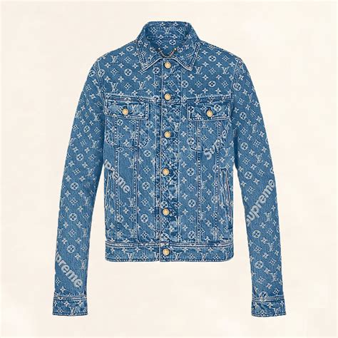 louis vuitton supreme denim jacket replica|supreme denim jacket lv.